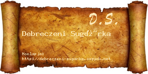 Debreczeni Sugárka névjegykártya